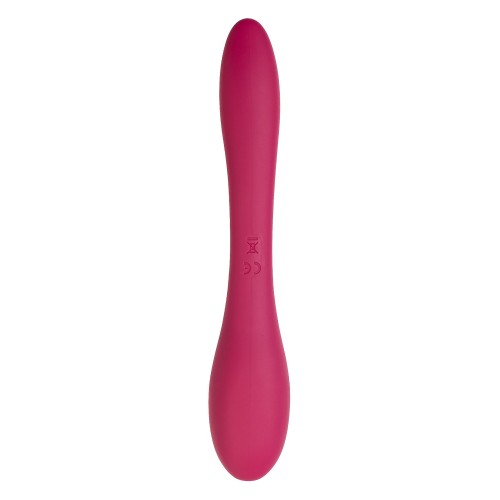 Бордовый многофункциональный вибратор Caberna