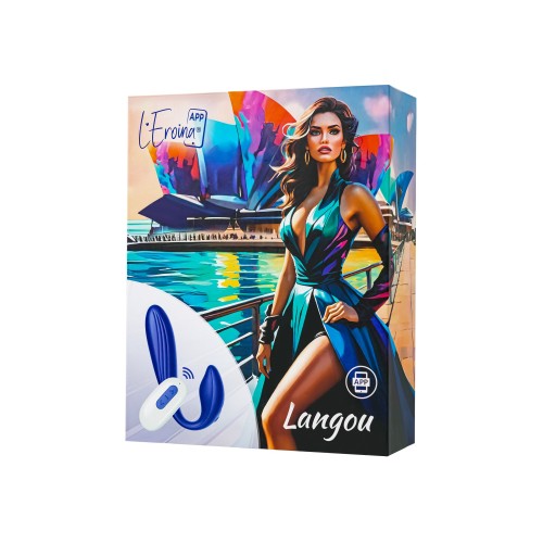 Синий вибратор для пар Langou с управлением через приложение