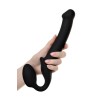 Черный безремневой страпон Silicone Bendable Strap-On - size M