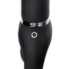 Черный безремневой вибрострапон Vibrating Bendable Strap-On - size L