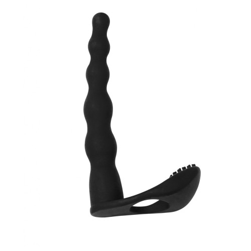 Черная вибронасадка для двойного проникновения Farnell - 17 см.