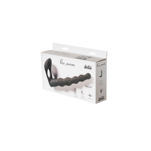 Черная вибронасадка для двойного проникновения Farnell - 17 см.