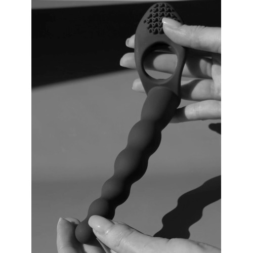 Черная вибронасадка для двойного проникновения Farnell - 17 см.