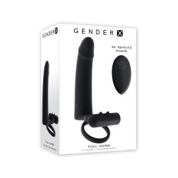 Черная вибронасадка для двойного проникновения Full Swing