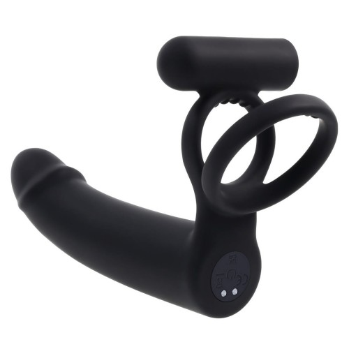 Черная вибронасадка для двойного проникновения Full Swing