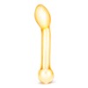 Золостистый стеклянный стимулятор простаты Honey Dripper - 17 см.