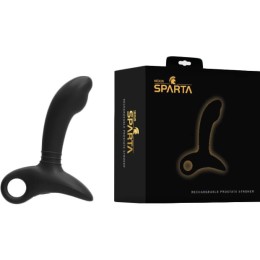 Черный вибромассажер простаты Nexus Sparta с подвижным язычком - 12,9 см.