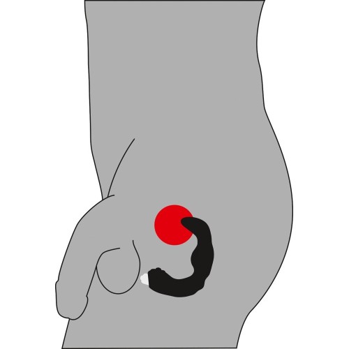 Чёрный вибростимулятор простаты Rebel