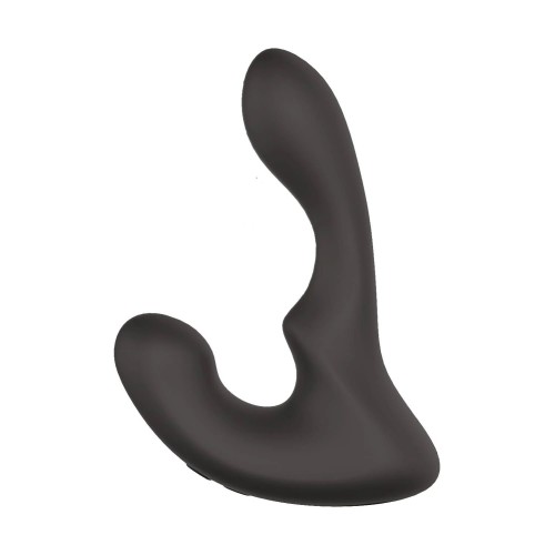 Чёрный массажер простаты с 2 моторами Booty Rocker