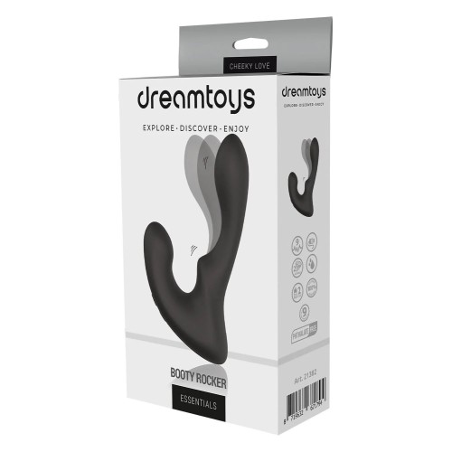 Чёрный массажер простаты с 2 моторами Booty Rocker