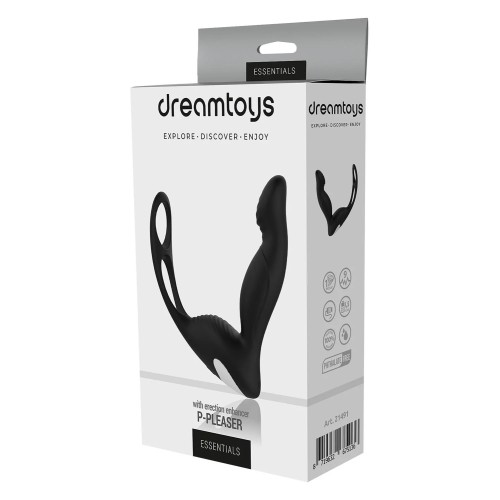 Черный вибромассажер простаты P-Pleaser With Erection Enhance