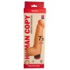 Телесный вибромассажёр HUMAN COPY 7,5  - 19 см.