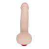 Телесный вибромассажёр HUMAN COPY 7,5  - 19 см.