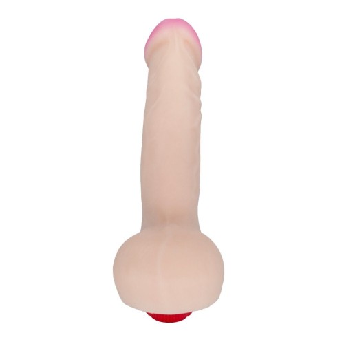 Телесный вибромассажёр HUMAN COPY 7,5  - 19 см.