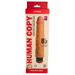 Телесный вибромассажёр HUMAN COPY 8,2  - 21,6 см.