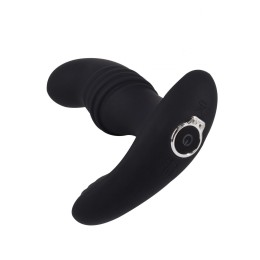 Черный перезаряжаемый стимулятор простаты Grace - 13 см.