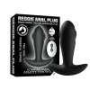 Черный массажер простаты с вибрацией, эффектом маятника и пультом ДУ