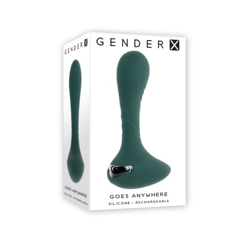 Изумрудный вибромассажёр простаты Goes Anywhere - 12,3 см.