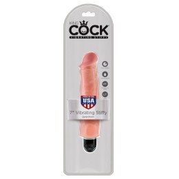 Телесный вибратор-реалистик 7  Vibrating Stiffy - 21,6 см.