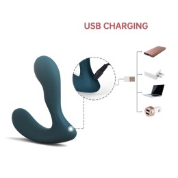 Темно-бирюзовый вибромассажер простаты Solstice X