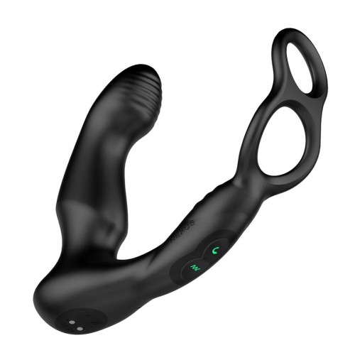 Черный двухмоторный массажер простаты Nexus Simul8 Wave Edition