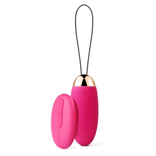 Сливово-розовое виброяйцо Elva с пультом ДУ