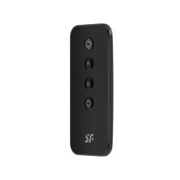 Черное виброяйцо Ribbed Petal с пультом ДУ