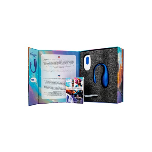 Синее виброяйцо Choppy с управлением через приложение