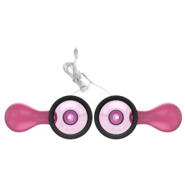 Розовые присоски-вибромассажеры для сосков