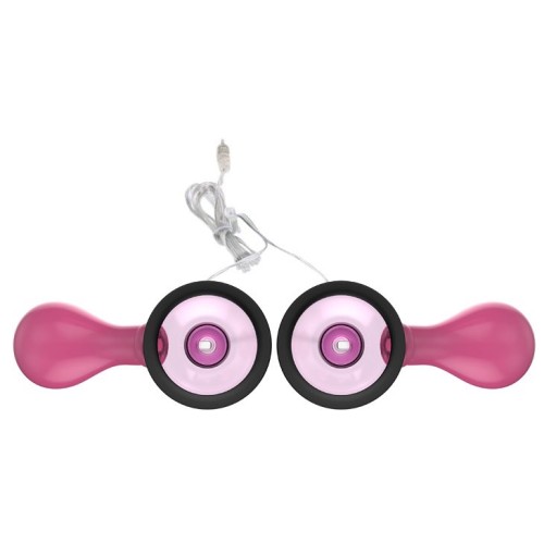 Розовые присоски-вибромассажеры для сосков