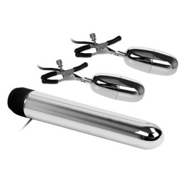 Набор из вибратора и вибростимуляторов для груди Turbo NippleClamps