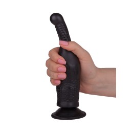 Чёрный анальный фаллоимитатор на присоске - 16,5 см.