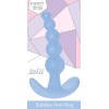 Голубая анальная пробка Bubbles Anal Plug - 11,5 см.
