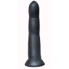 Черный анальный стимулятор в виде пальца на присоске - 15 см.