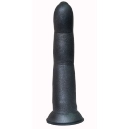 Черный анальный стимулятор в виде пальца на присоске - 15 см.
